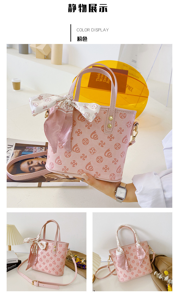 菜篮子2025春夏新款单肩手提包老花质感迷你托特包跨境热销女包详情28