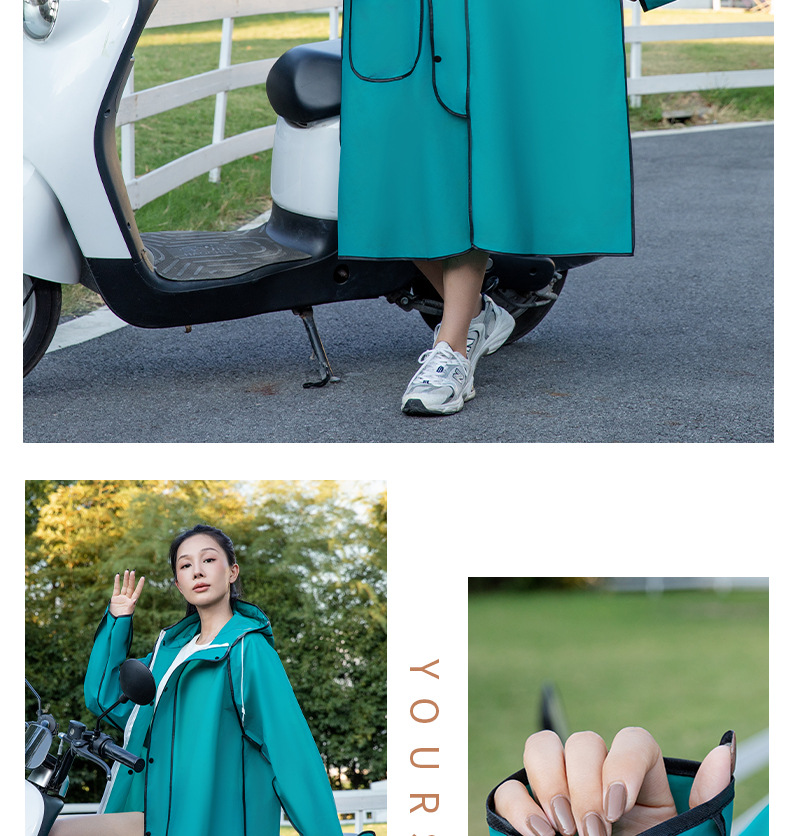 EVA雨衣长款全身防暴雨男女单人透明雨衣户外加厚加长电动车雨衣详情11