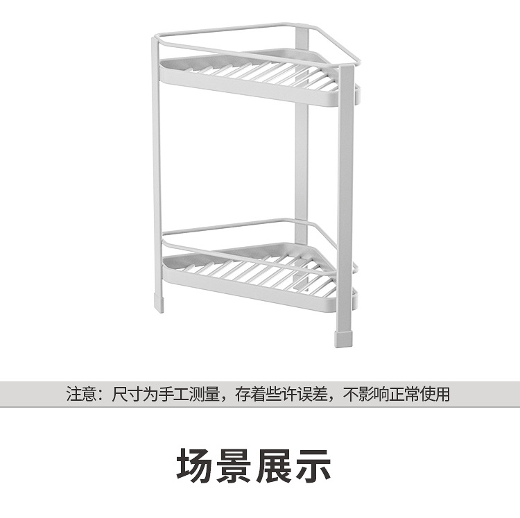Cross-border exclusive bathroom shelving, non-drilling floor-standing tripod storage rack, corner gap toilet shelving pic 4