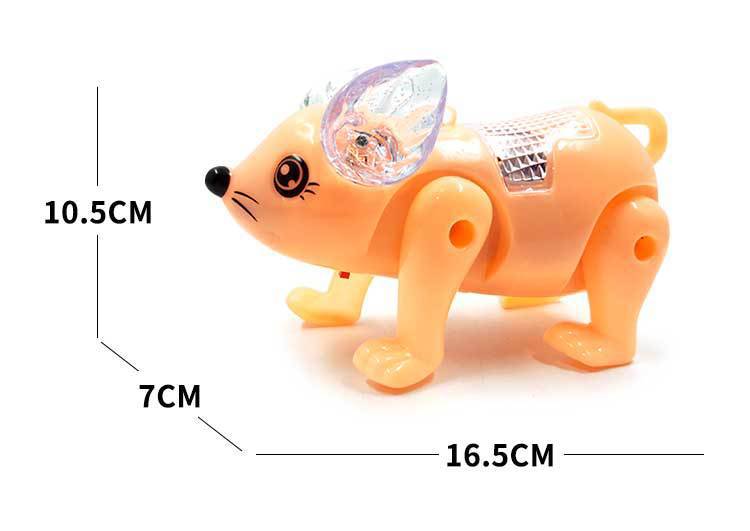 2020新年款电动老鼠儿童发光玩具音乐牵绳鼠仿真会走路抖音同款详情6