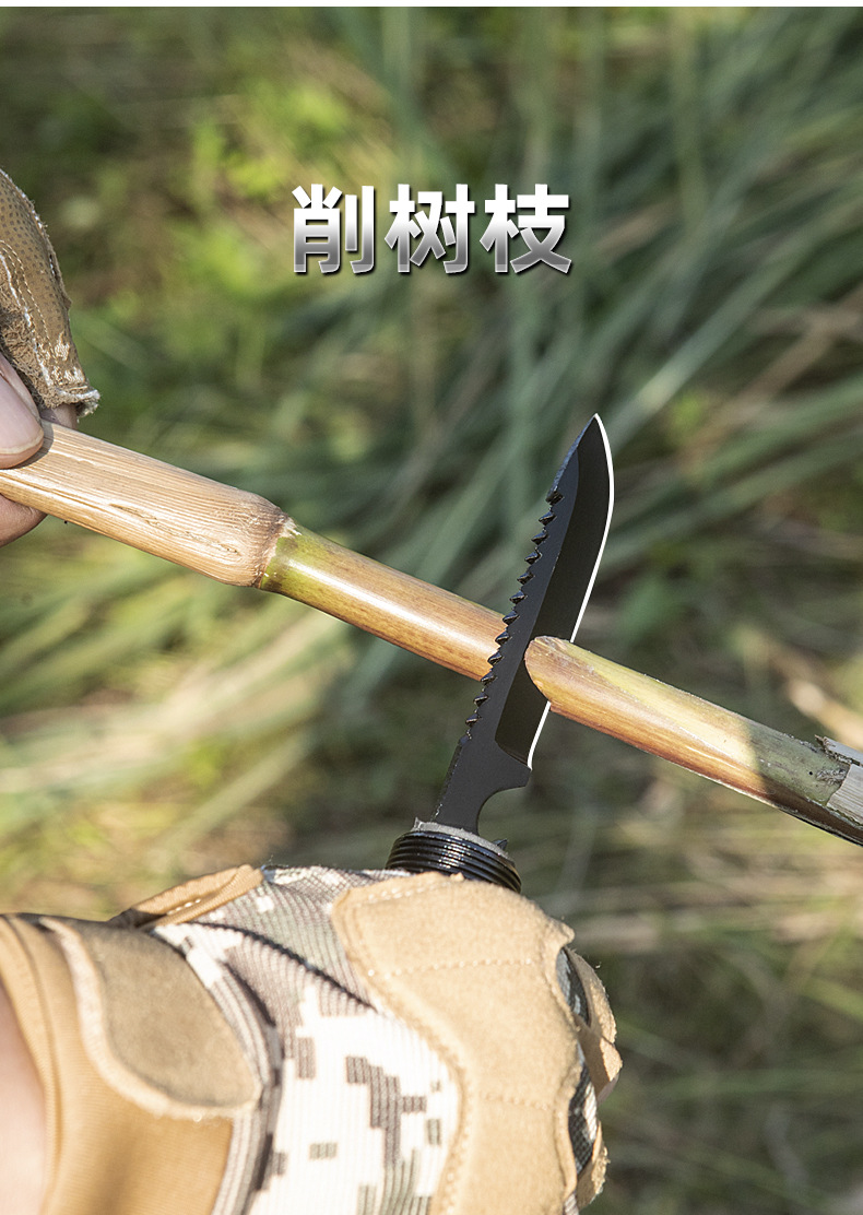 Wholesale outdoor multi-functional axes, vehicle-mounted waist axes, tactical axes for chopping firewood, camping survival axes, and board axes for cutting firewood in the mountains pic 15