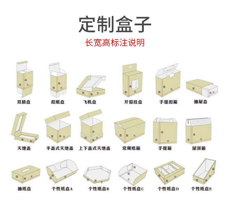 现货黑卡纸盒白卡彩盒通用白纸盒礼品包装盒牛皮纸飞机盒精油盒子详情17