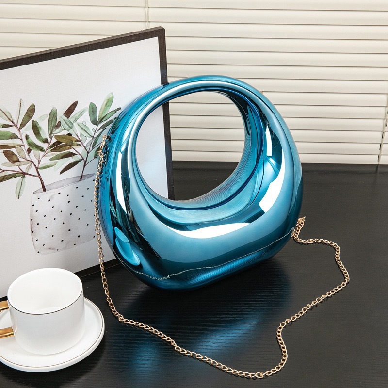 2024夏季新款欧美爆款弯月包晚宴包手提亚克力包跨境批发彩色炫彩详情19