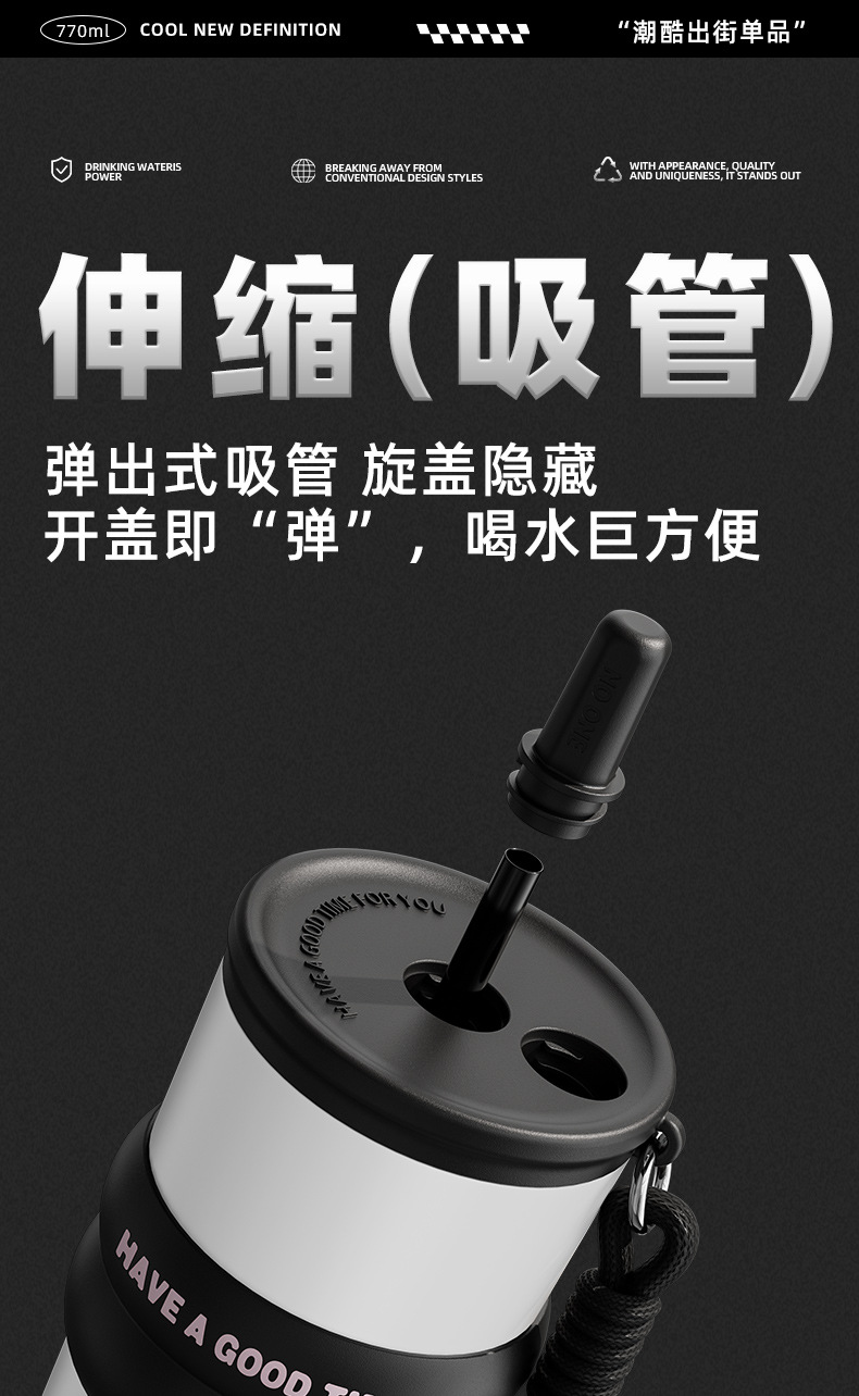 高颜值巨无霸保温杯316不锈钢陶瓷内胆咖啡新款冰霸杯吸管水杯详情16