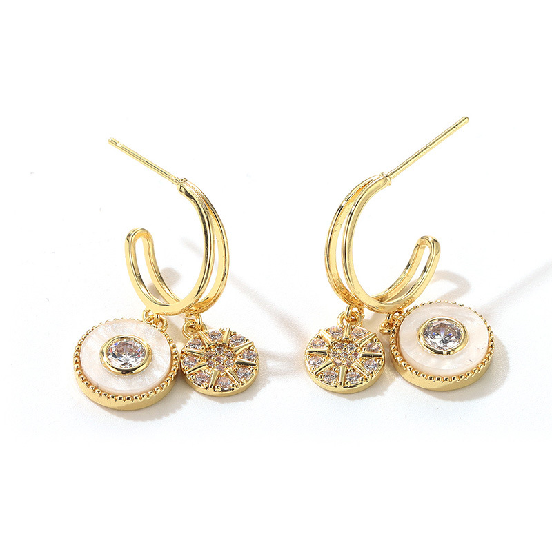 高级感轻奢小众耳坠几何耳饰百搭双层设计感复古高级耳饰时尚气质详情13