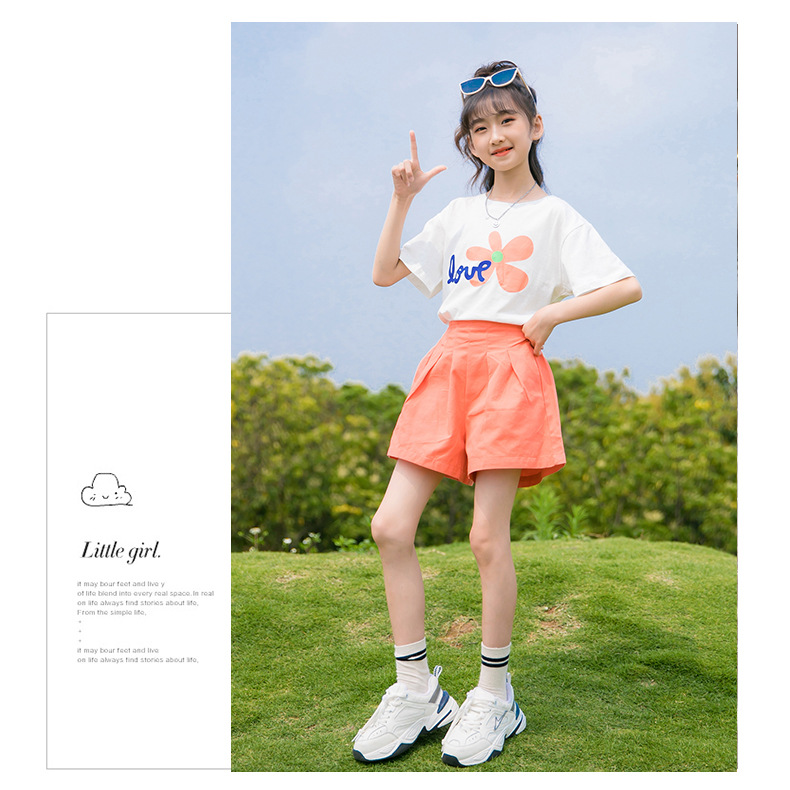 女童上衣夏装阔腿裤2024春夏季新款儿童洋气夏季运动套装中大童女详情13