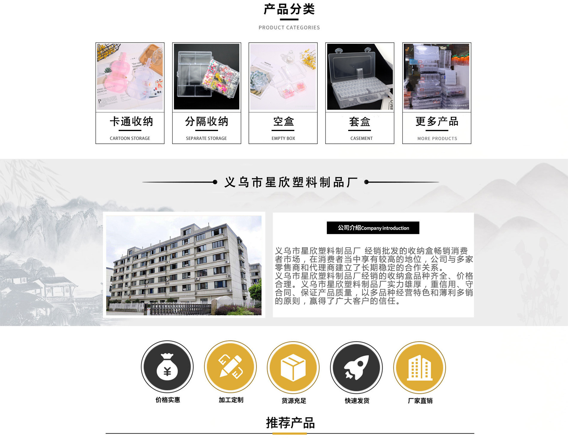 方圆收纳盒ps高透新料六格五格整理归纳塑料盒源头厂家新款实用详情7