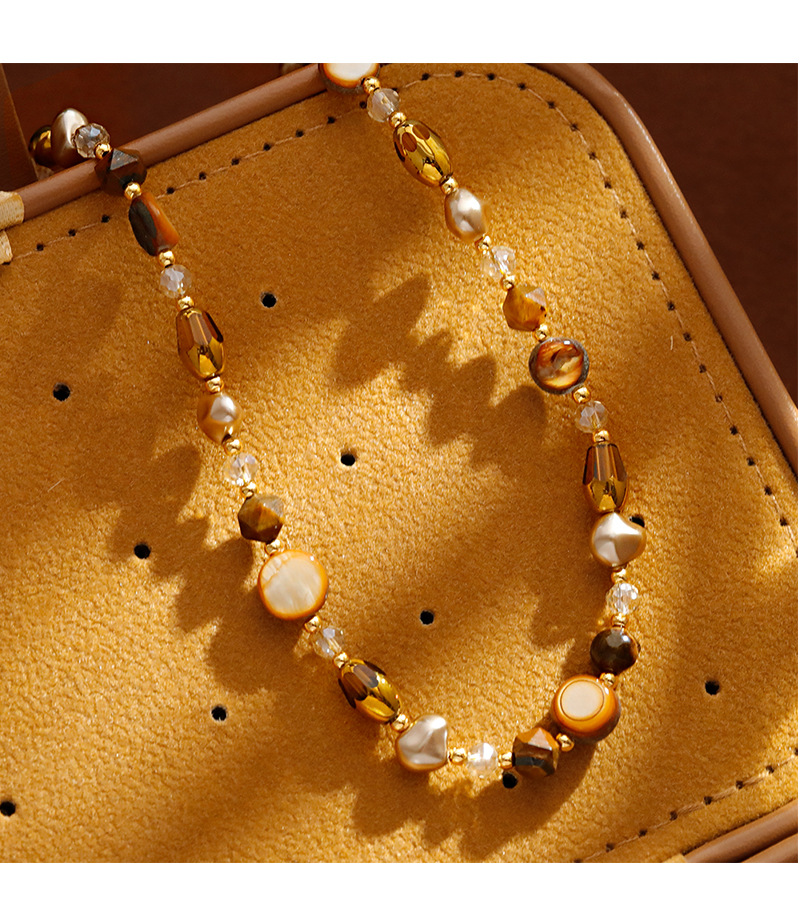 Hyacinth melard vestimenta tiger eye piedra largo collar de cuentas mujer accesorios 2025 tik yin bang luz suéter de lujo cadena pic 8