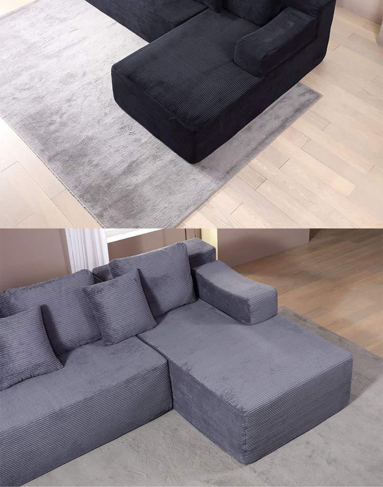 Foreign trade Italian-style high-density sponge compression sofa, small-sized apartment combination lazy lady sofa bed, living room sofa pic 11