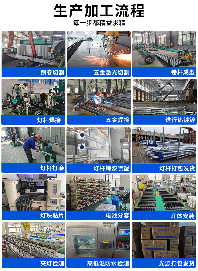 Solar street lamps for outdoor lighting, municipal road engineering, street lamp heads, new rural areas, 6-meter led street lamp pole manufacturers pic 7