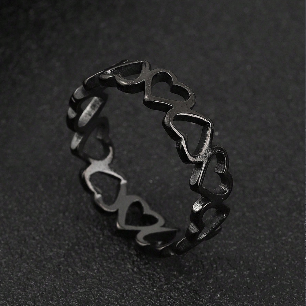 跨境不锈钢切割镂空戒指小众设计正反桃心钛钢戒指饰品厂家批发详情8