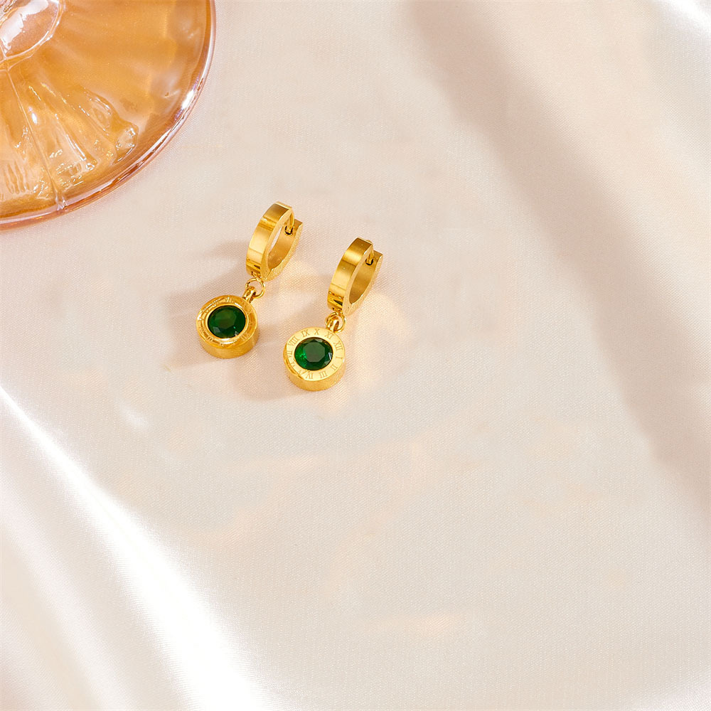 跨境时尚罗马套装不锈钢保色项链手链耳扣简约钛钢不掉色罗马首饰套装详情9