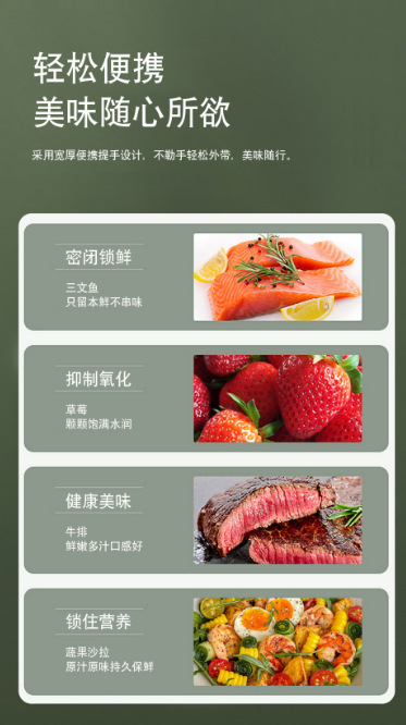 不锈钢免插电制冷保鲜盒 户外便携式野餐露营饭盒 长效锁鲜冰鲜盒详情13