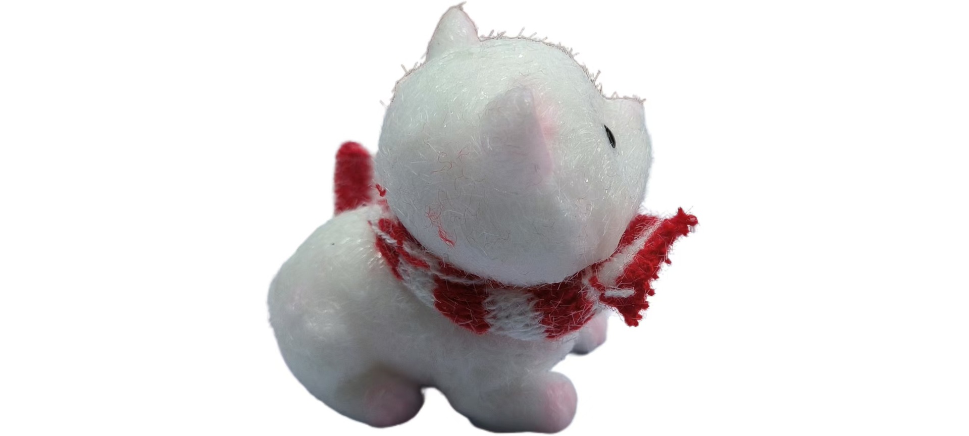 直销TPR软胶毛绒实心小猫捏捏乐黑猫白猫萌宠大团子卡通减压玩具详情7