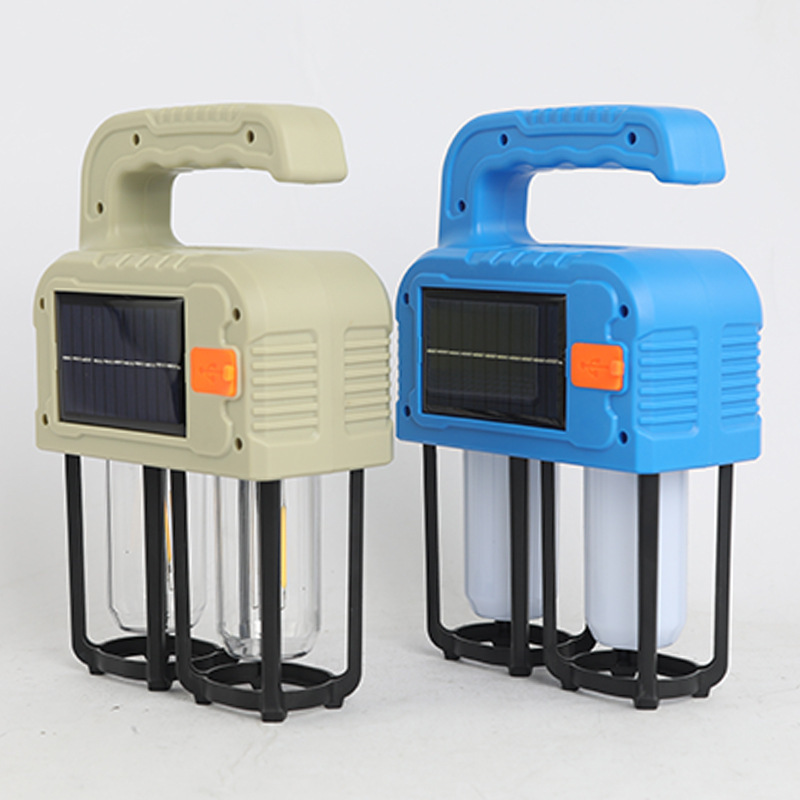 Portable camping lamp, solar-powered LED camping lamp, outdoor multi-functional tent lamp, power bank, portable lamp pic 2
