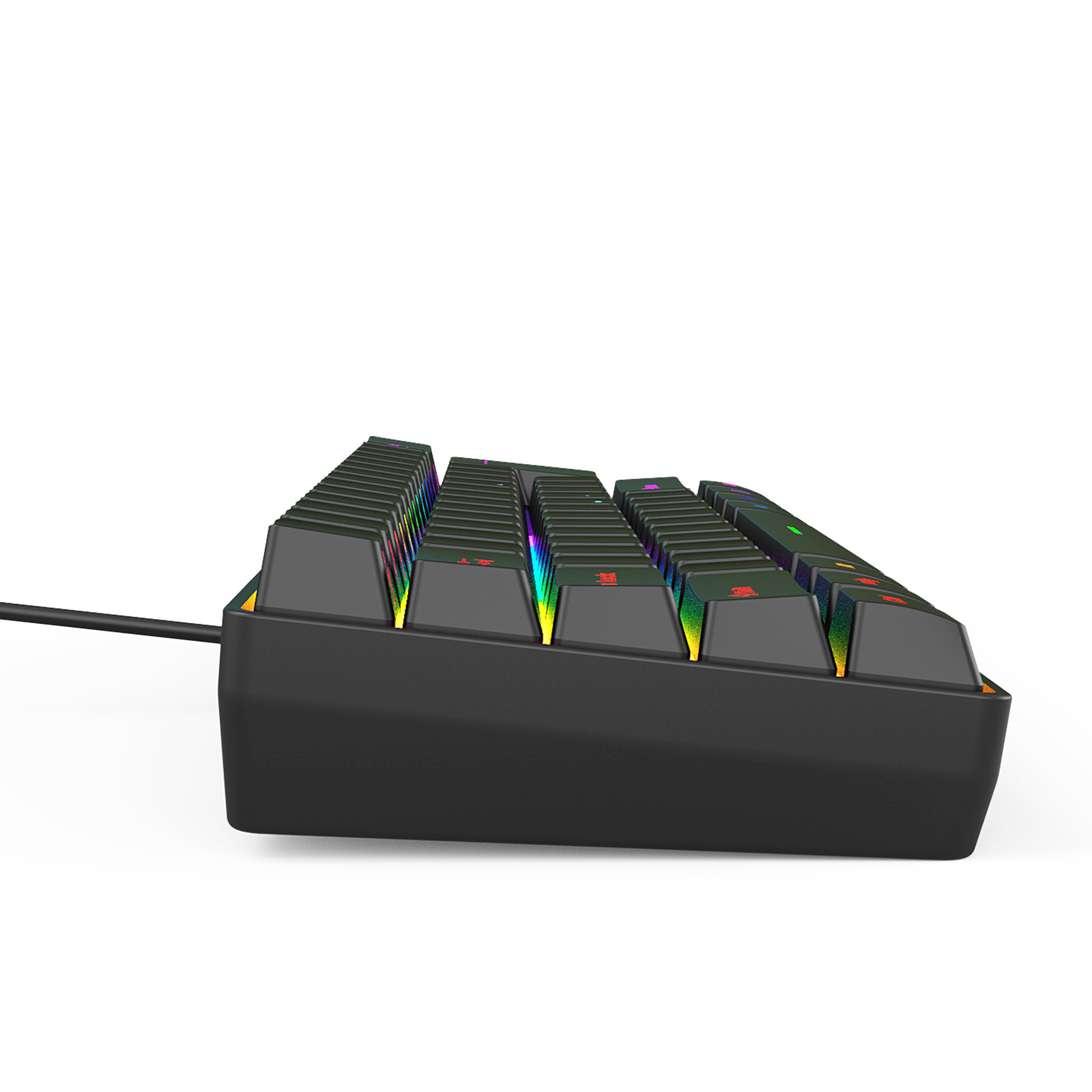 Wholesale and consignment of 61-key Yunguoguo k401 notebook desktop wired gaming small keyboard RGB illuminated keyboard pic 20