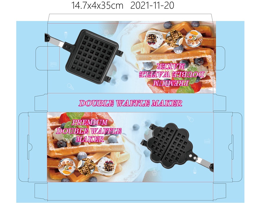 Double-sided heart non-stick Waffle mold, waffle Pan, waffle baking tray, Double Waffle Pan pic 10