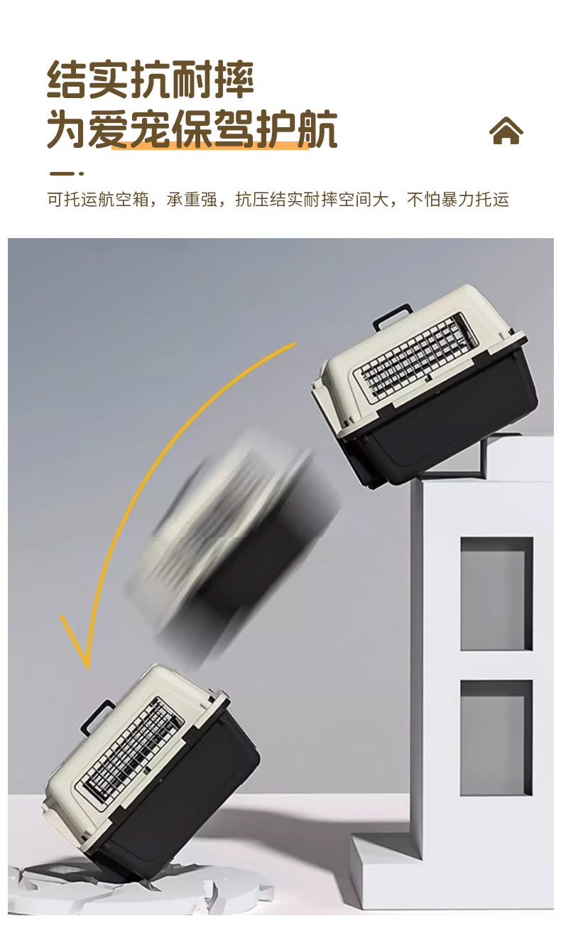 宠物航空箱国航标准狗笼猫笼猫咪外出手提车载便携小中型犬托运箱详情5