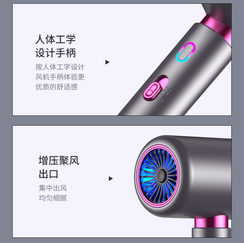 小米粒吹风机家用负离子护发学生宿舍理发店高速大风力电吹风批发详情41