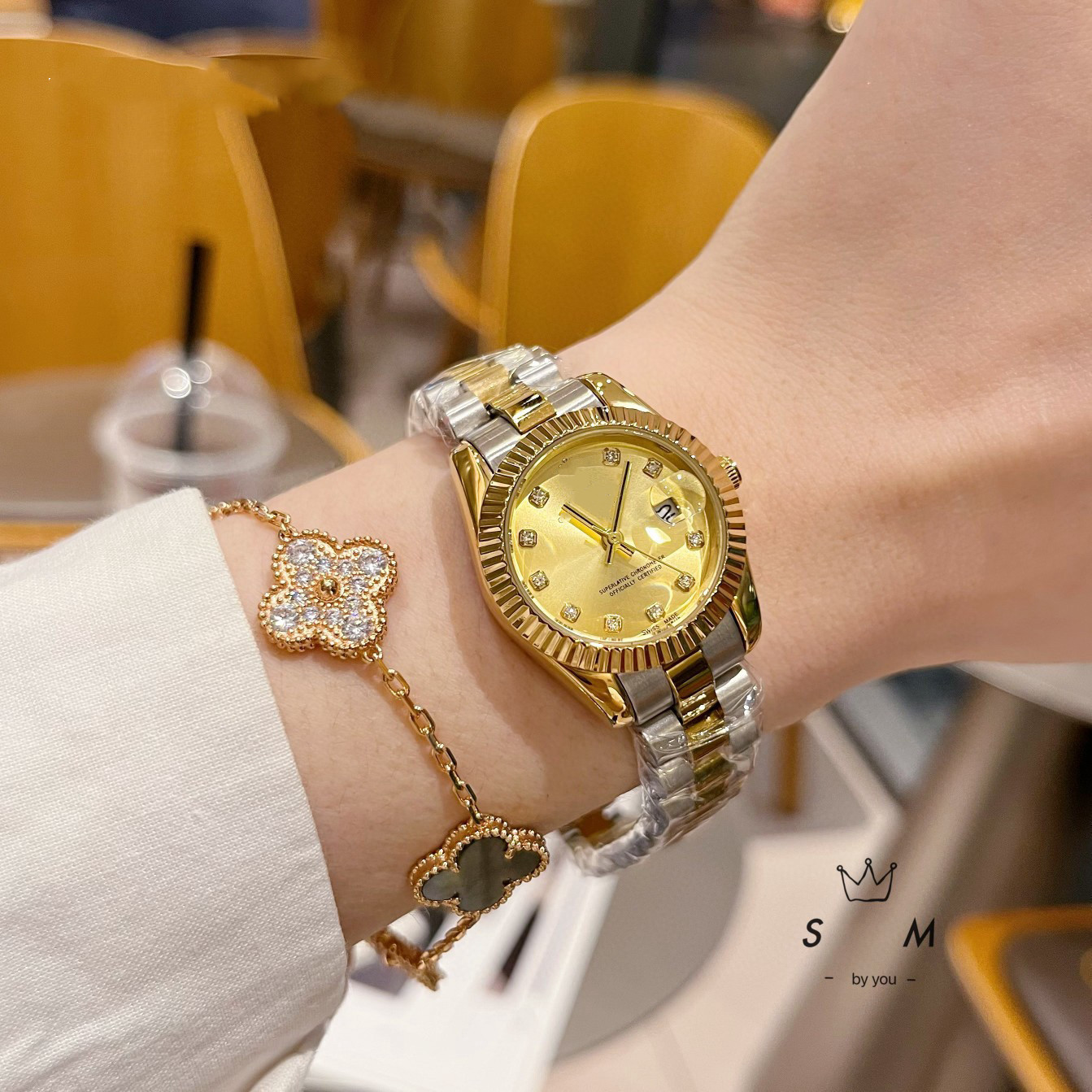 微商劳力家士日志系列时尚潮流钢带手表女名表石英手表女男代发详情39