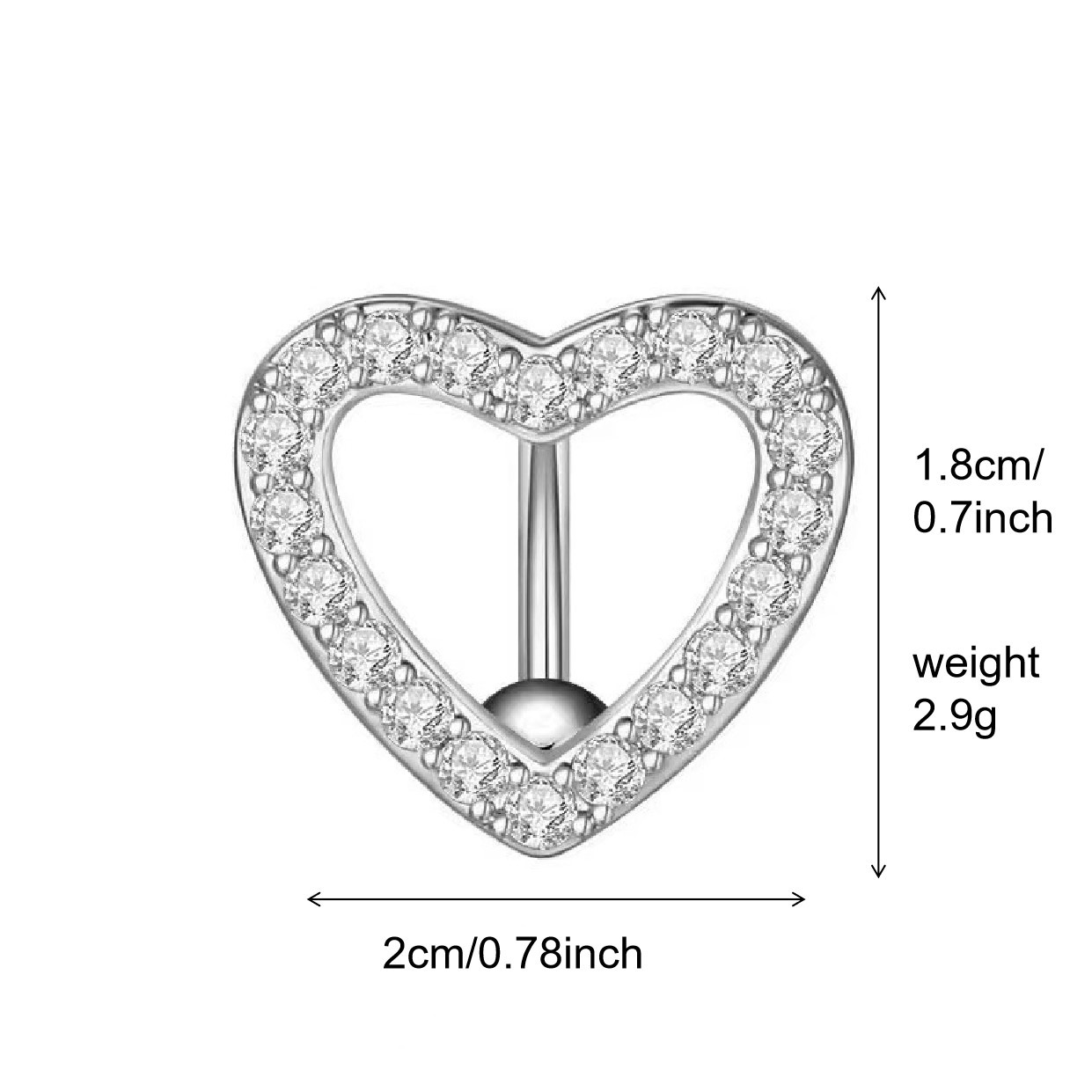 人体穿刺饰品肚脐钉跨境热卖肚脐环欧美经典肚脐扣批发厂家脐钉详情9