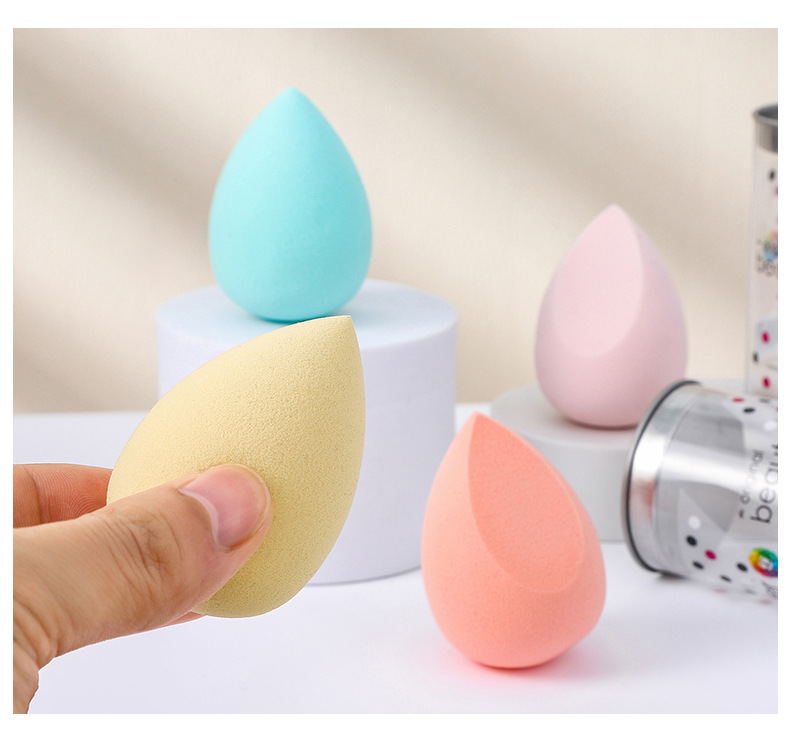 卓尔雅新品跨境热卖彩妆蛋花点桶装斜切水滴美妆工具粉扑美容护肤化妆美妆蛋详情12