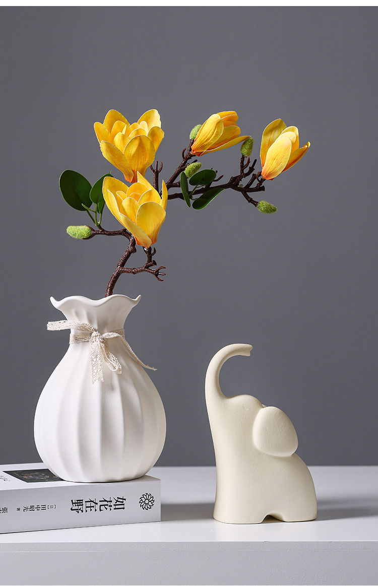 2025 Fresh and elegant Ceramic Vase, creative, fashionable, simple and modern living room, dining table, TV cabinet, dried flower arrangement and flower vase pic 10
