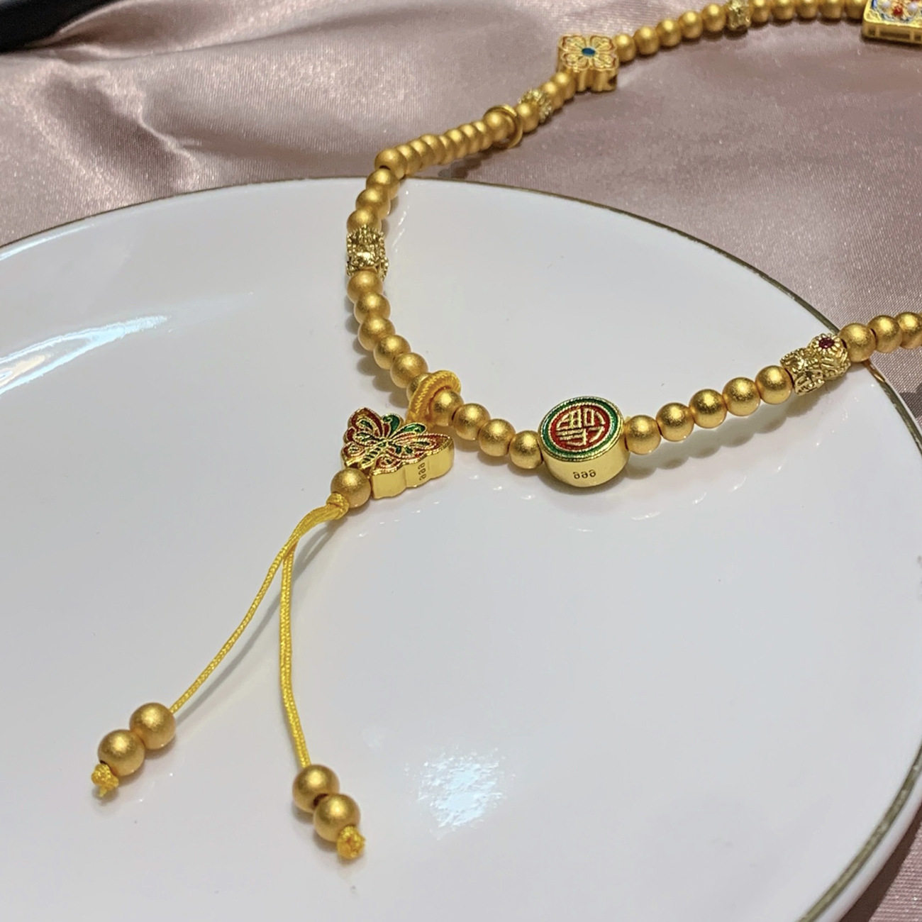 现货批发小众设计电镀K金蝴蝶项链ins时尚百搭潮项链轻奢义乌饰品详情9