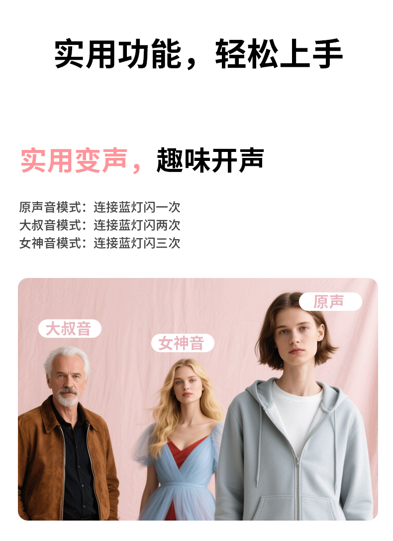 新款M8迷你无线领夹麦克风一拖二带充电仓抖音直播智能降噪领夹麦详情17