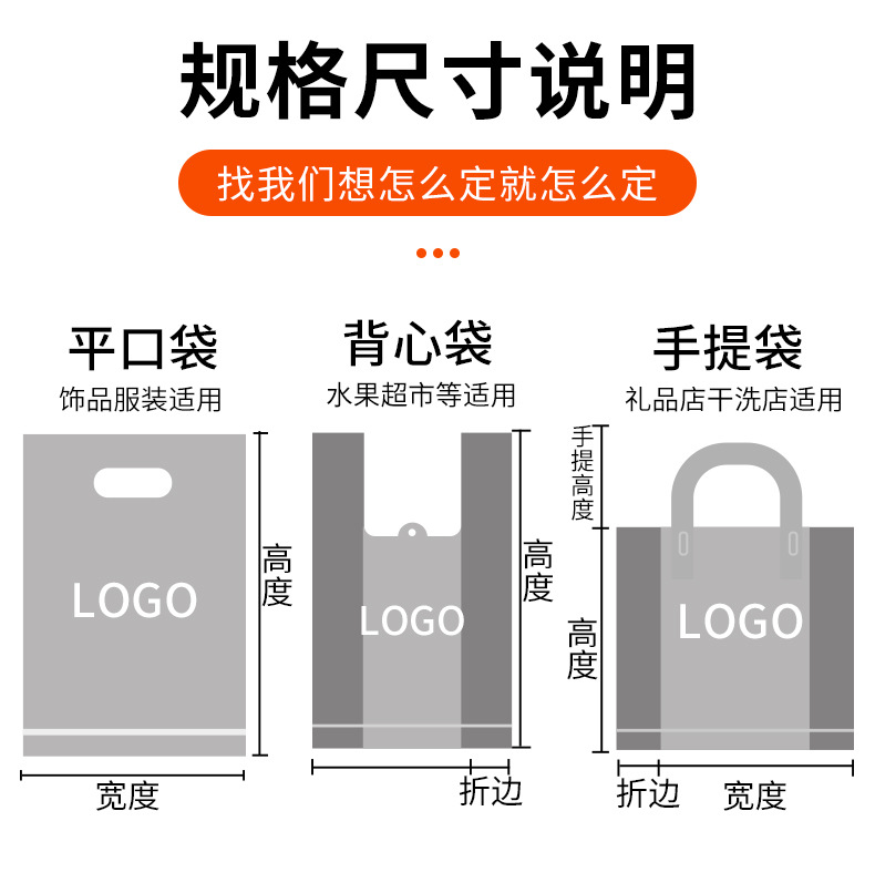 白色塑料袋打包袋购物袋女秋冬文艺折叠购物袋奢侈品袋子OPP背心袋详情1