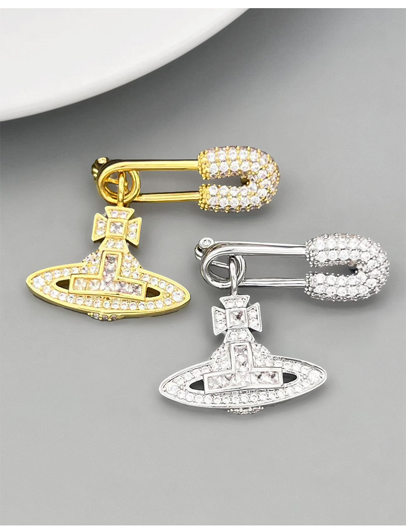 轻奢时尚经典土星别针微镶满锆个性复古设计日常穿搭胸针爆款胸花详情19