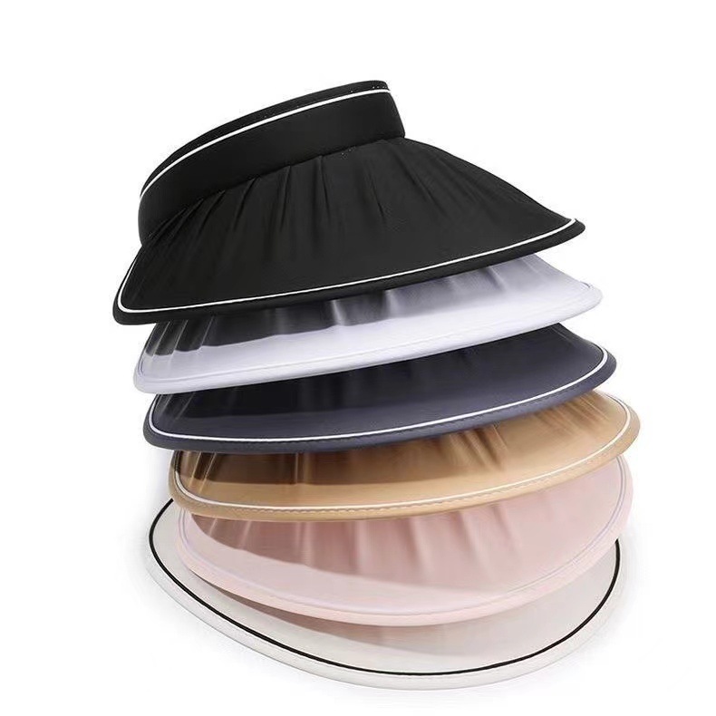 Ice Silk Hollow top sun Hat for women, folding and breathable, summer UV large-brim sun hat, outdoor sun hat, Internet celebrity pic 2