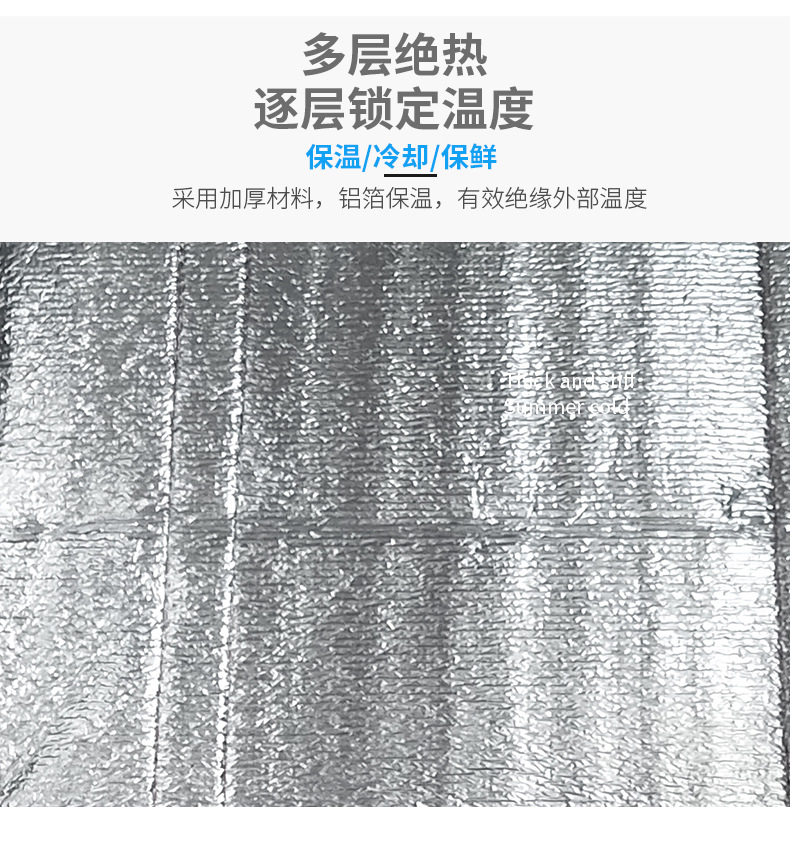厂家直供无纺布保温袋便当铝箔保鲜冰袋外卖饭盒午餐包现货印LOGO详情3