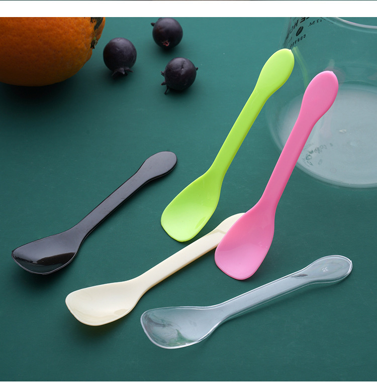 一次性塑料加厚勺子彩色甜品冰淇淋水果雪糕果冻布丁勺独立包装详情13