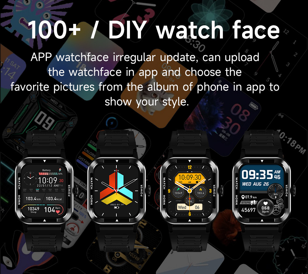 智能手表U8高级感心率血糖大气运动手环蓝牙通话方形表商务手表详情11