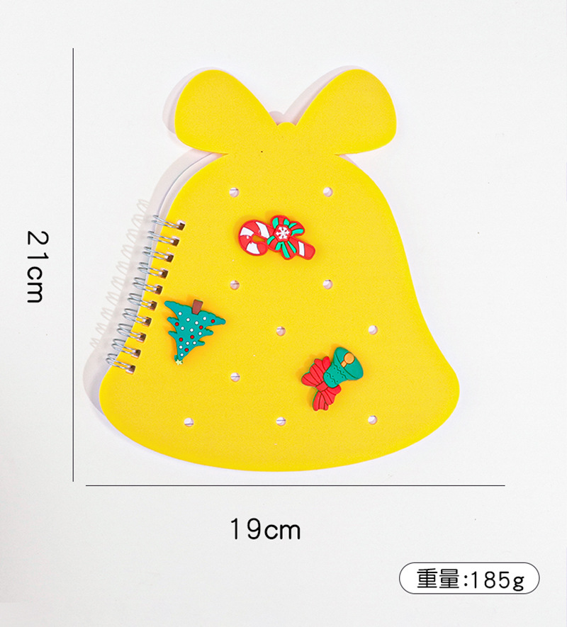 Christmas series DIY Silicone hole cover coil notebook, creative student office sticky note toy, detachable stationery pic 14