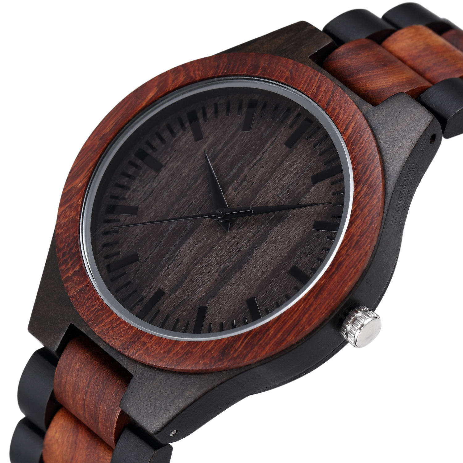 大表盘石英木表新款DIYwristwooden日本2035机芯现货支持一件代发详情31