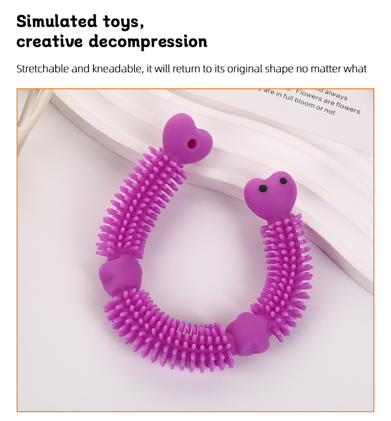 New cartoon cute bear animal cheerleading bracelet, a fun and stress-relieving noodle stretching toy pic 6