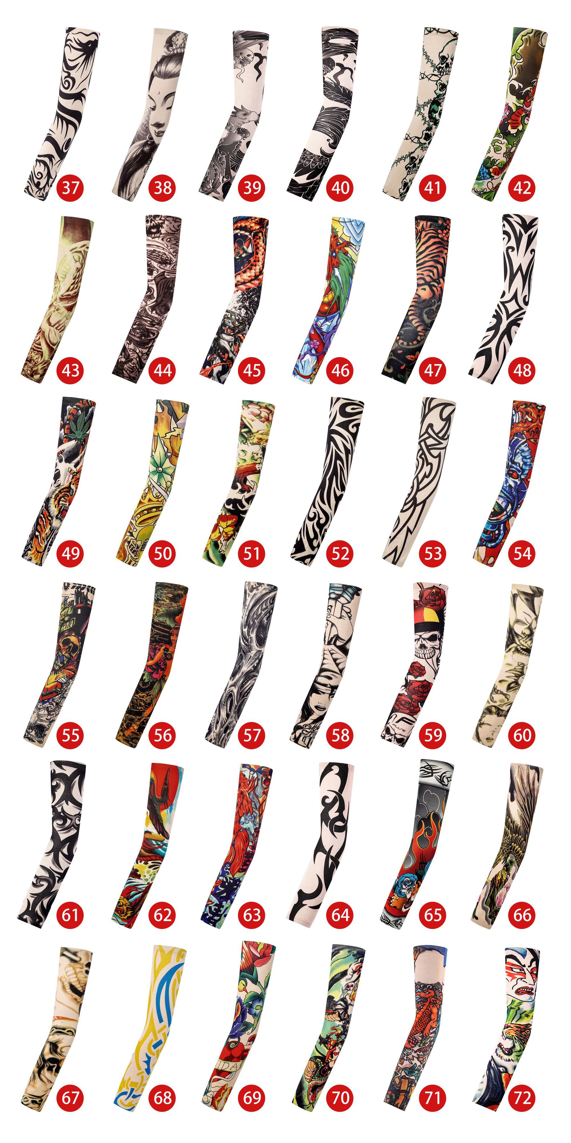 花臂纹身袖套无缝款户外骑行刺青防晒袖套骑行纹身袖套可选色详情5