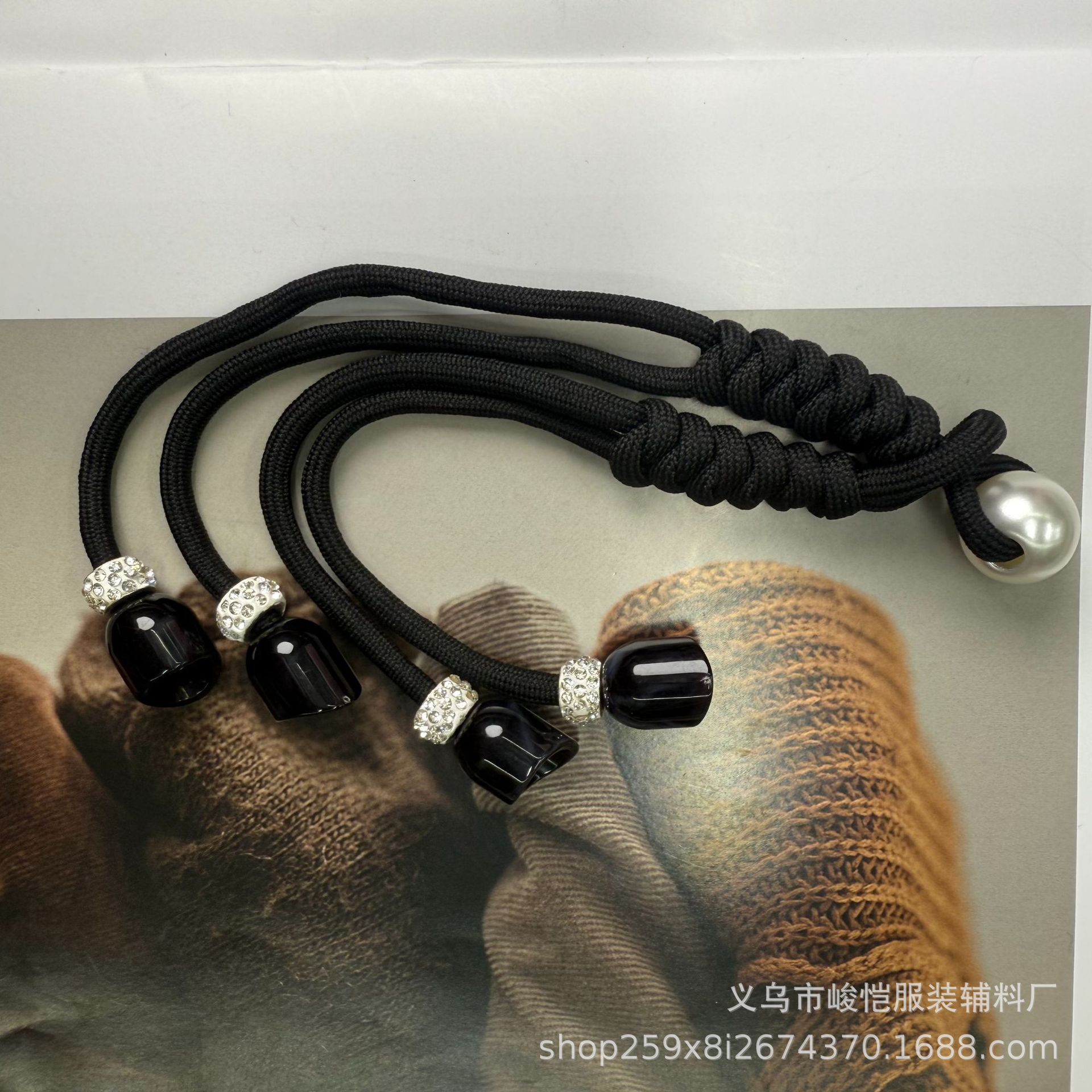 中式盘扣珍珠国风纽扣流苏中国结大衣对扣羽绒毛衣唐装汉服扣子详情21