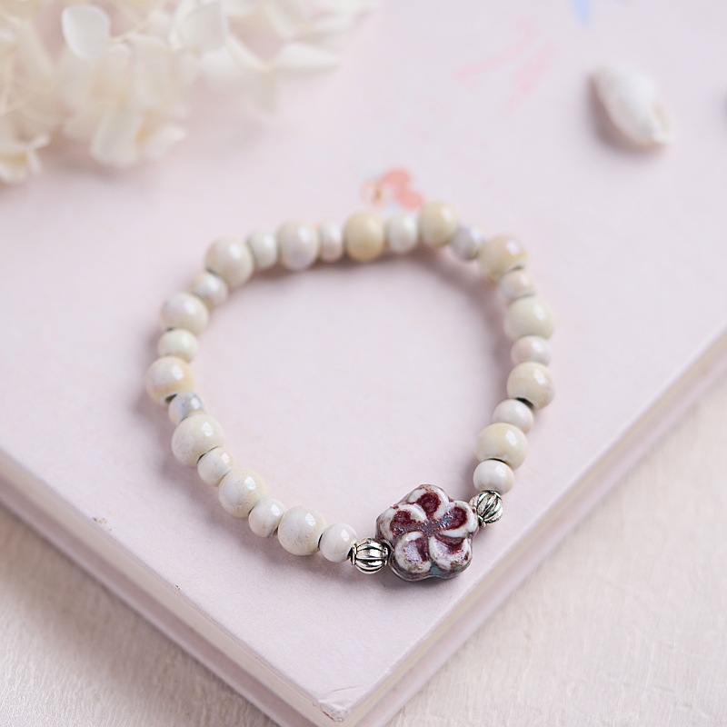 景德镇陶瓷手串礼物新中式百搭一缕瓷集小清新女生手工编织原创详情12