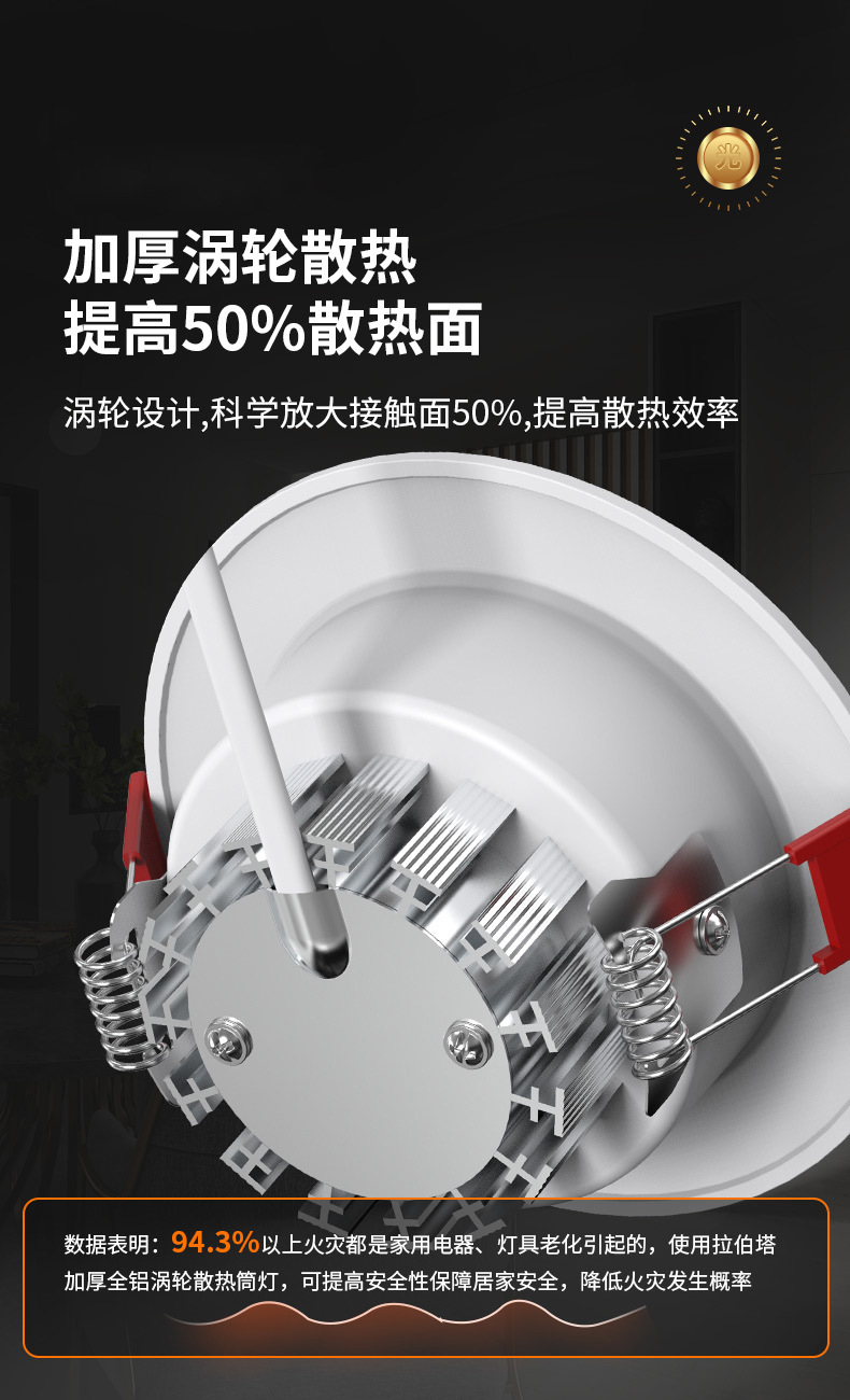 家用筒灯led天花射灯5w嵌入式开孔7.5cm客厅吊顶牛眼孔灯洞灯简灯详情8