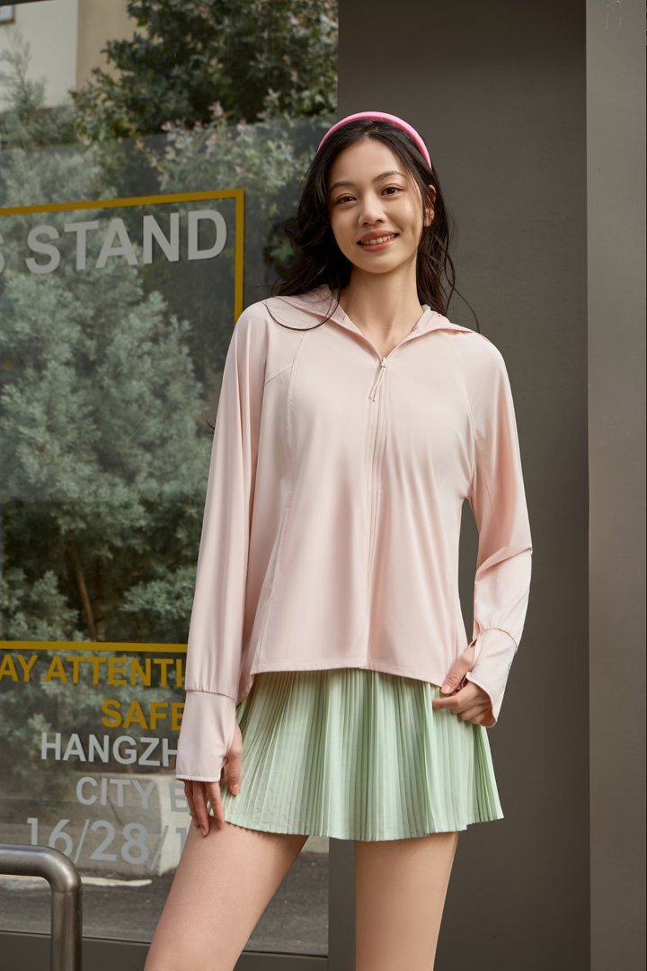 Nueva ropa de protección solar mujer con capucha sensación fresca transpirable ciclismo ropa de protección solar deportes de verano al aire libre 8026 pic 2