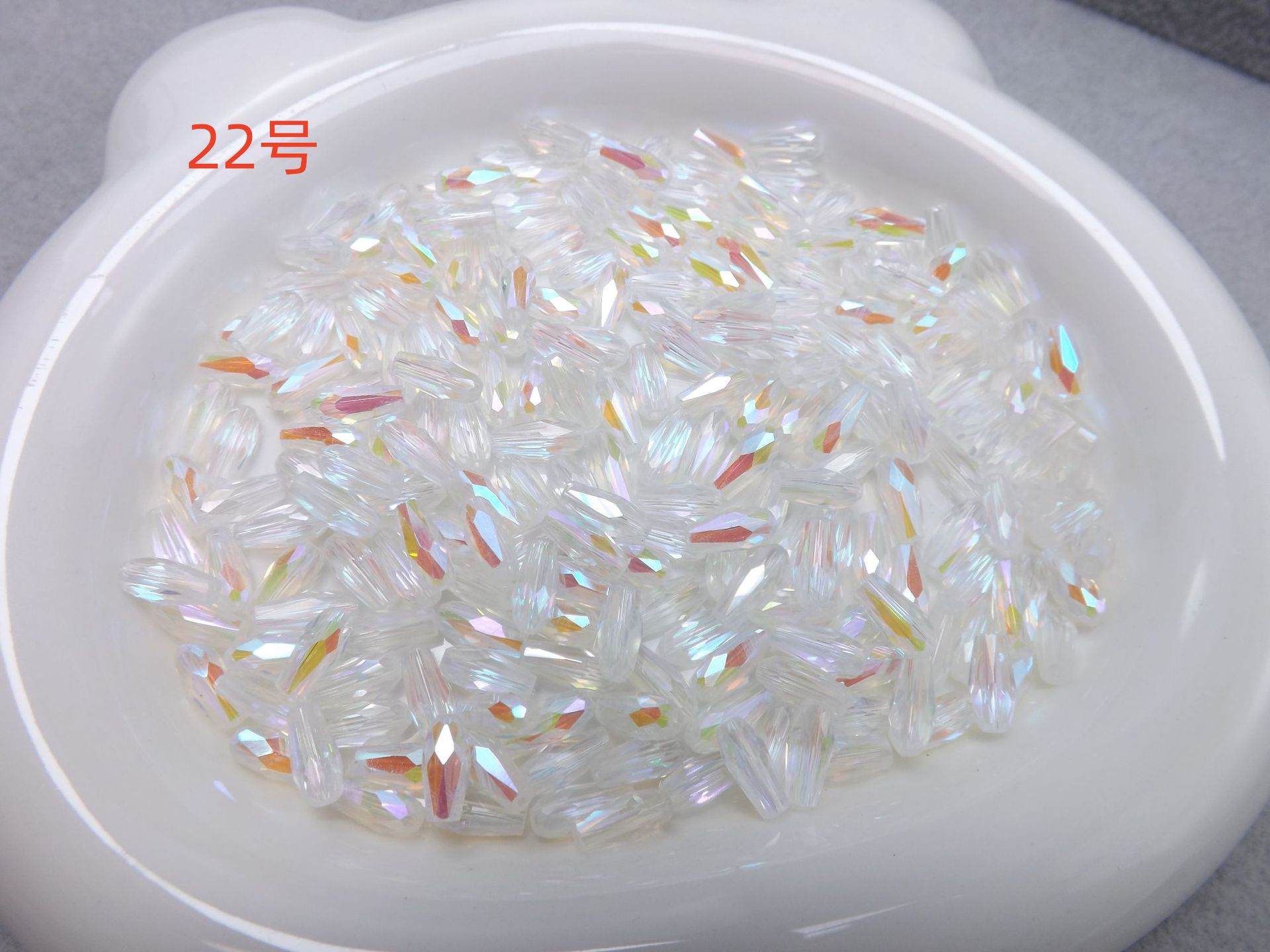 4mm*9mm长水滴人鱼泪晶晶diy水晶饰品配件玻璃珠子长水滴晶晶配件详情15