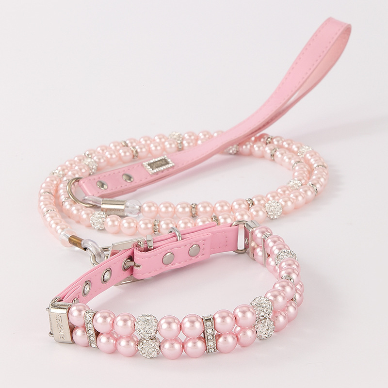 Wholesale of pet collars, drawstrings, neck rings, pearl cat necklaces, small and medium-sized dog rings, and neck rings pic 4