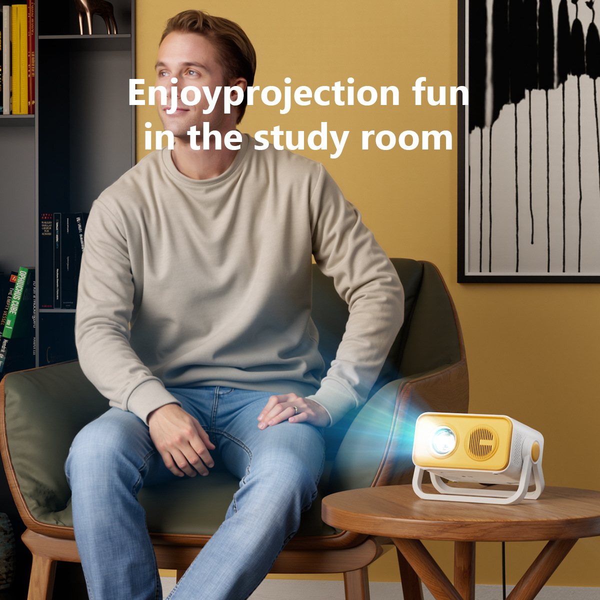 新升级跨境V19投影仪安卓系统高清智能投影机wifi家庭影院投影仪详情8