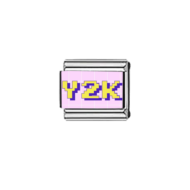 跨境爆品新款原创钛钢手链套装时尚简约个性DIY图案手链饰品批发详情28