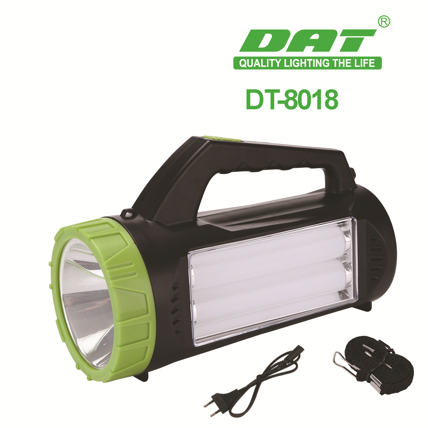 DT-8018户外探照灯便携式多功能野营超亮照明灯LED应急充电详情3