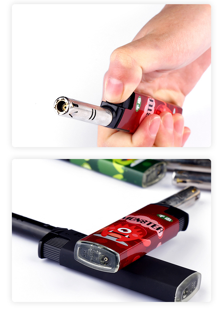 跨境个性卡通人物打火机充气防风点火器迷你厨房点火器现货批发详情11