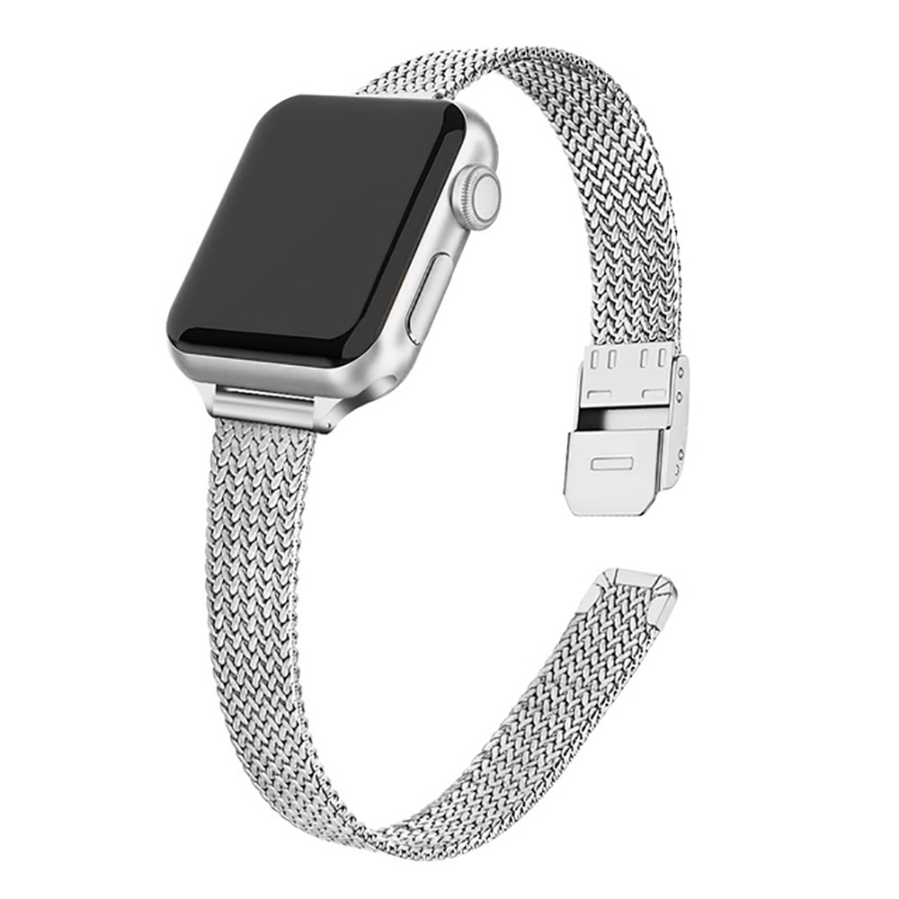 适用于苹果编织纹金属表带apple watch7/SE/6/5/4/321不锈钢麦穗详情12
